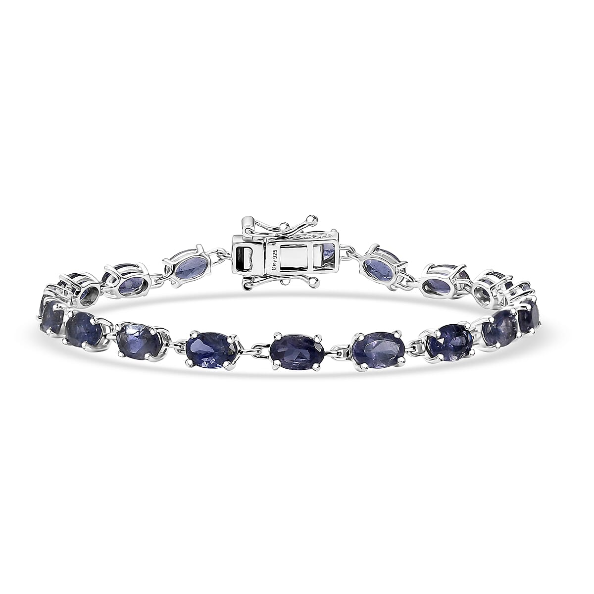 D'Joy Catalina Iolite 7.10 ctw Tennis Bracelet in Rhodium Over Sterling Silver (6.50 In) image number 0