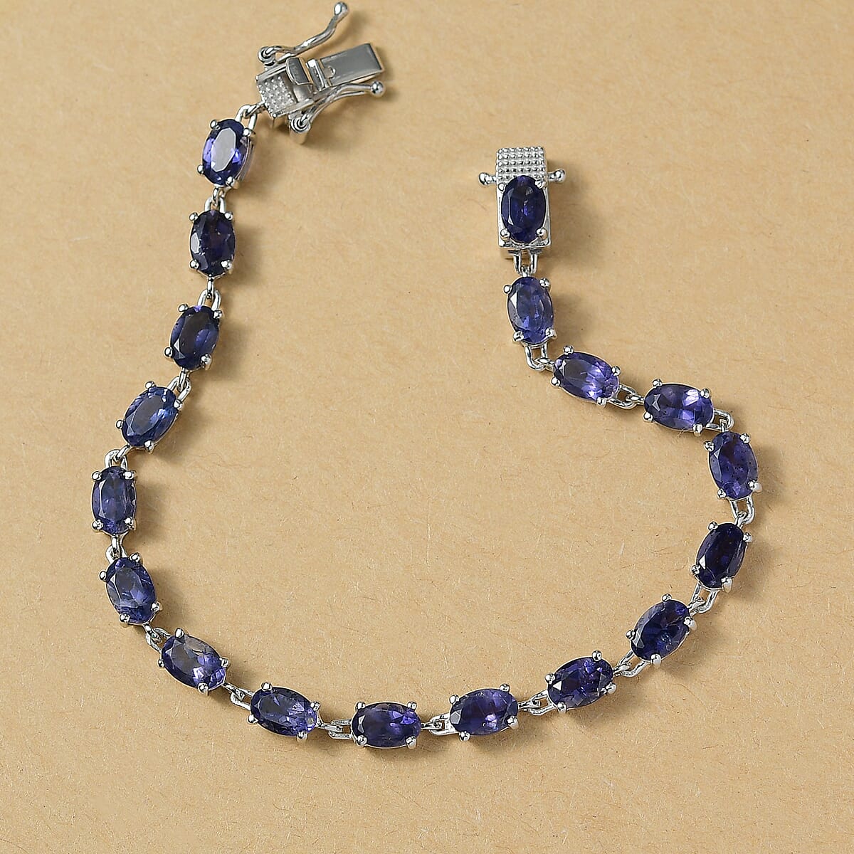 D'Joy Catalina Iolite 7.10 ctw Tennis Bracelet in Rhodium Over Sterling Silver (6.50 In) image number 1