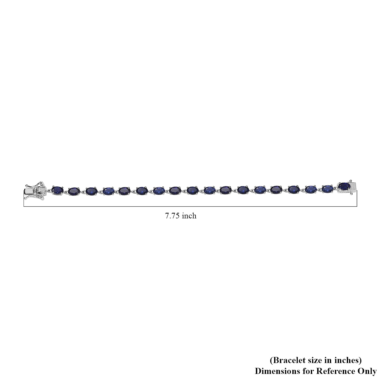 D'Joy Catalina Iolite 7.10 ctw Cosmic Rhythm Bracelet in Rhodium Over Sterling Silver (6.50 In)