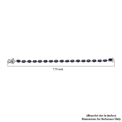 D'Joy Catalina Iolite 7.10 ctw Cosmic Rhythm Bracelet in Rhodium Over Sterling Silver (6.50 In)