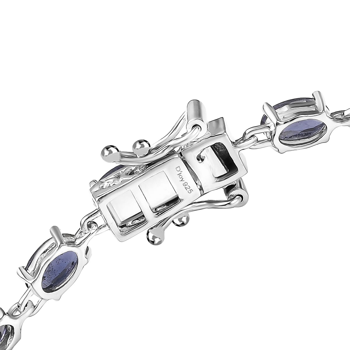 D'Joy Catalina Iolite 7.85 ctw Cosmic Rhythm Bracelet in Rhodium Over Sterling Silver (7.25 In) image number 3