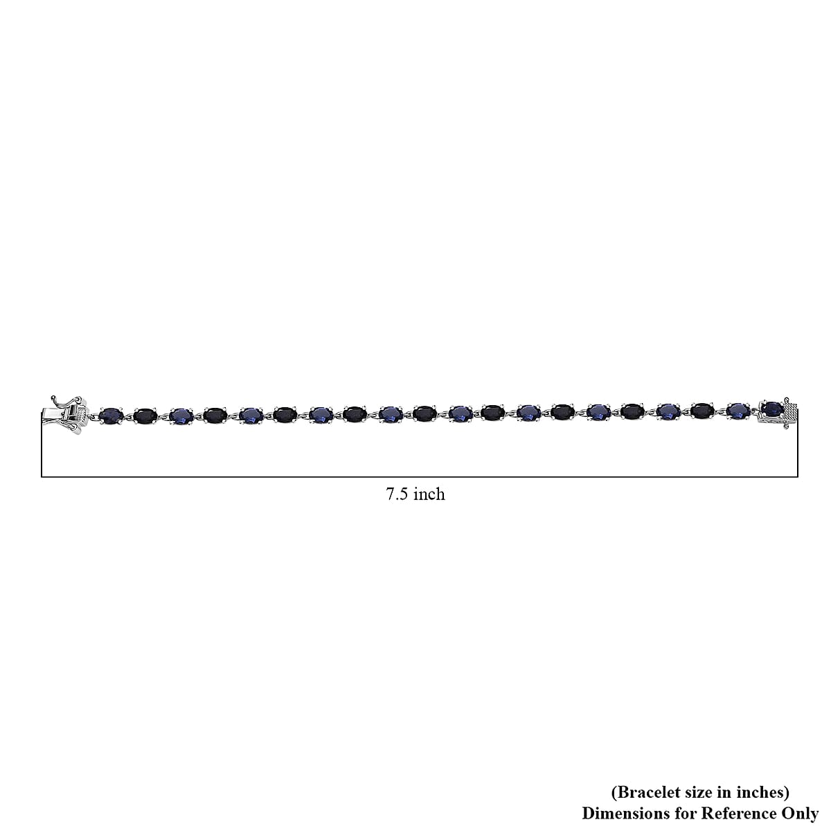 D'Joy Catalina Iolite 7.85 ctw Cosmic Rhythm Bracelet in Rhodium Over Sterling Silver (7.25 In) image number 4