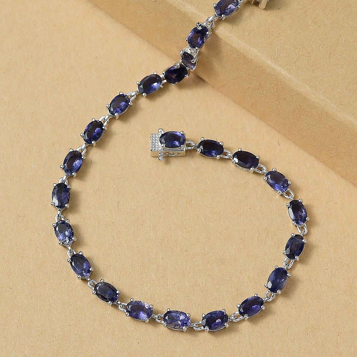 D'Joy Catalina Iolite 9.00 ctw Cosmic Rhythm Bracelet in Rhodium Over Sterling Silver (8.00 In) image number 1
