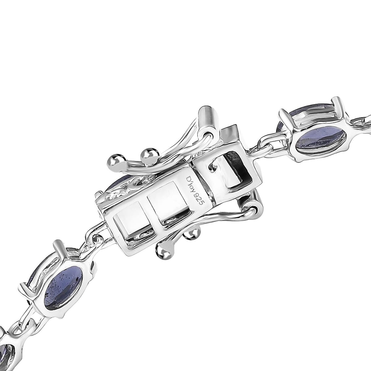 D'Joy Catalina Iolite 9.00 ctw Cosmic Rhythm Bracelet in Rhodium Over Sterling Silver (8.00 In) image number 3