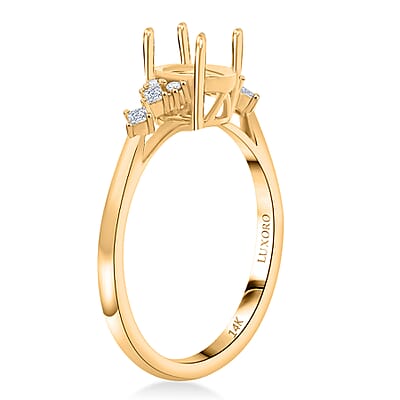 Luxoro Mounting Ring in 14K Yellow Gold (Size 6.0) 3.38 Grams