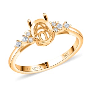 Luxoro Mounting Ring in 14K Yellow Gold (Size 8.0) 3.38 Grams