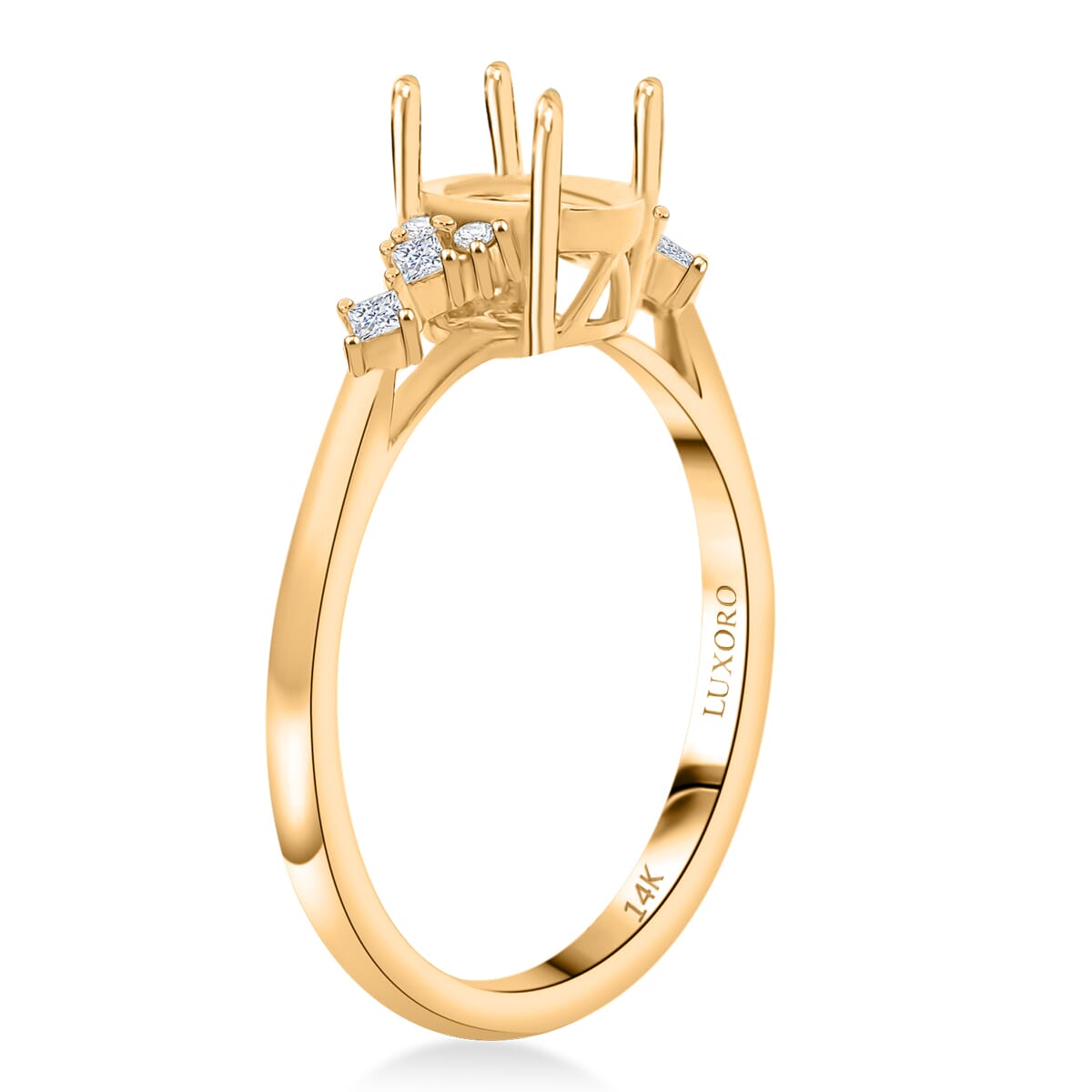 Luxoro Mounting Ring in 14K Yellow Gold (Size 8.0) 3.38 Grams image number 1