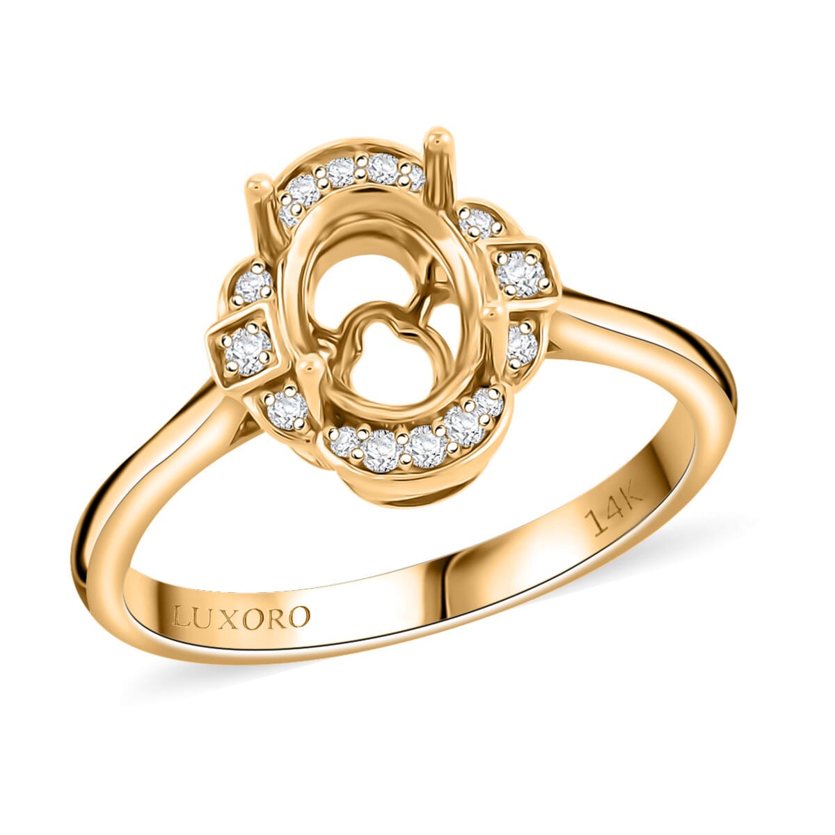 Luxoro Mounting Ring in 14K Yellow Gold (Size 6.0) 3.83 Grams image number 0