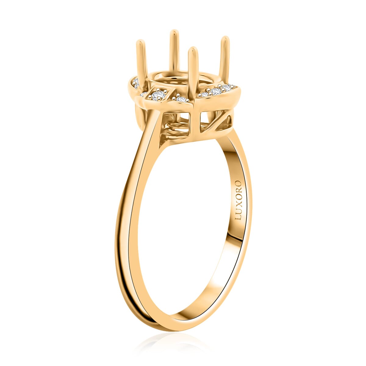 Luxoro Mounting Ring in 14K Yellow Gold (Size 6.0) 3.83 Grams image number 2