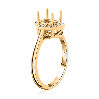 Luxoro Mounting Ring in 14K Yellow Gold (Size 7.0) 3.83 Grams