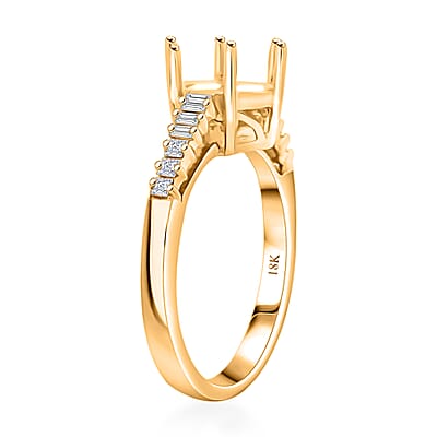 Iliana Mounting Ring in 18K Yellow Gold (Size 7.0) 5.10 Grams