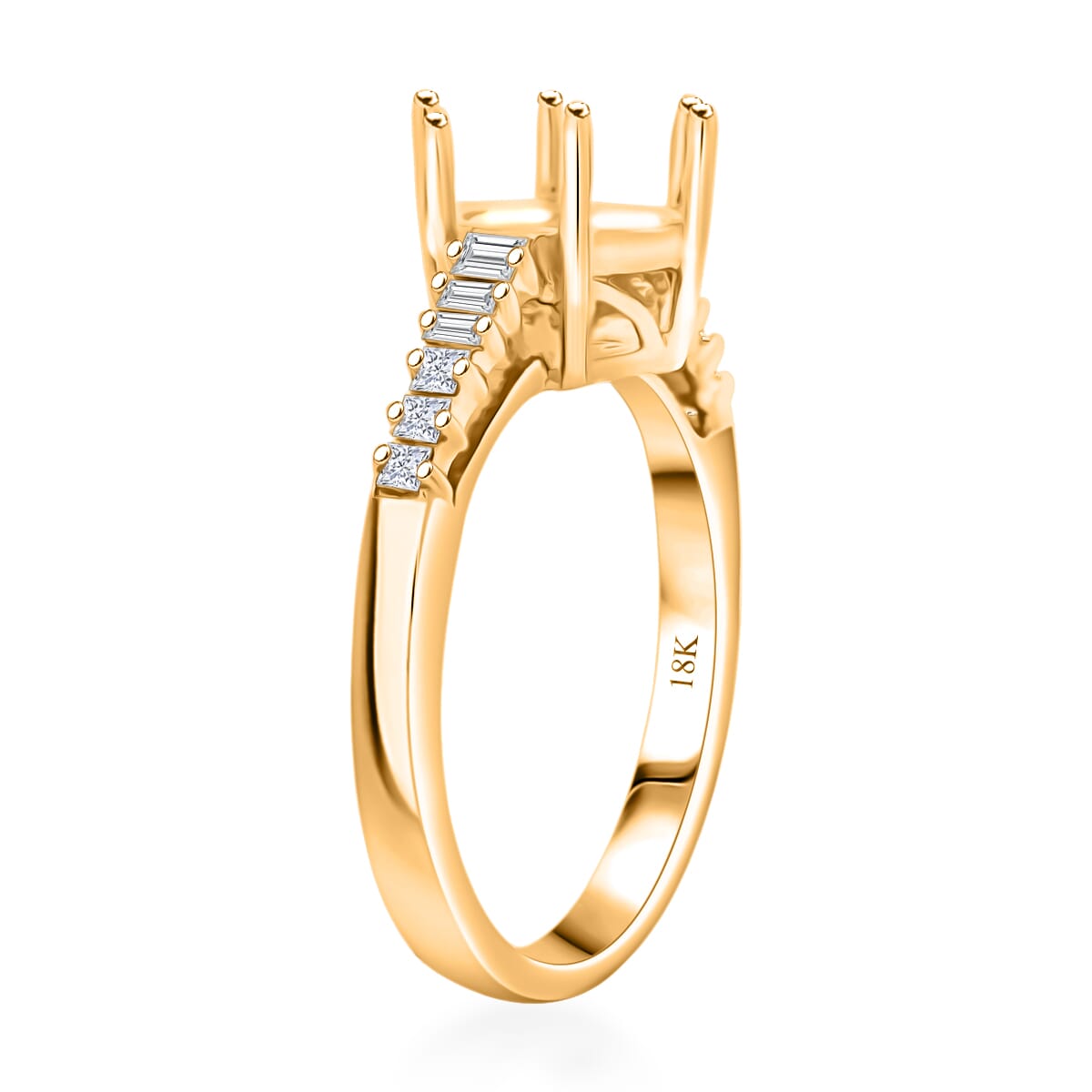 Iliana Mounting Ring in 18K Yellow Gold (Size 8.0) 5.10 Grams image number 1