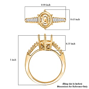 Iliana Mounting Ring in 18K Yellow Gold (Size 8.0) 5.10 Grams