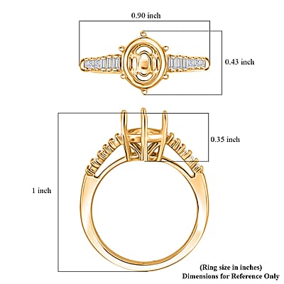 Iliana Mounting Ring in 18K Yellow Gold (Size 9.0) 5.10 Grams