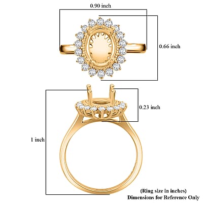 Iliana Mounting Ring in 18K Yellow Gold (Size 6.0) 4.81 Grams