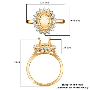 Iliana Mounting Ring in 18K Yellow Gold (Size 9.0) 4.81 Grams