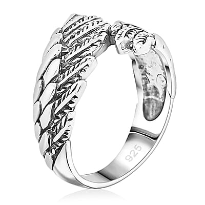 Bali Legacy Angel Wings Ring in Sterling Silver (Size 5.5) 4.85 Grams