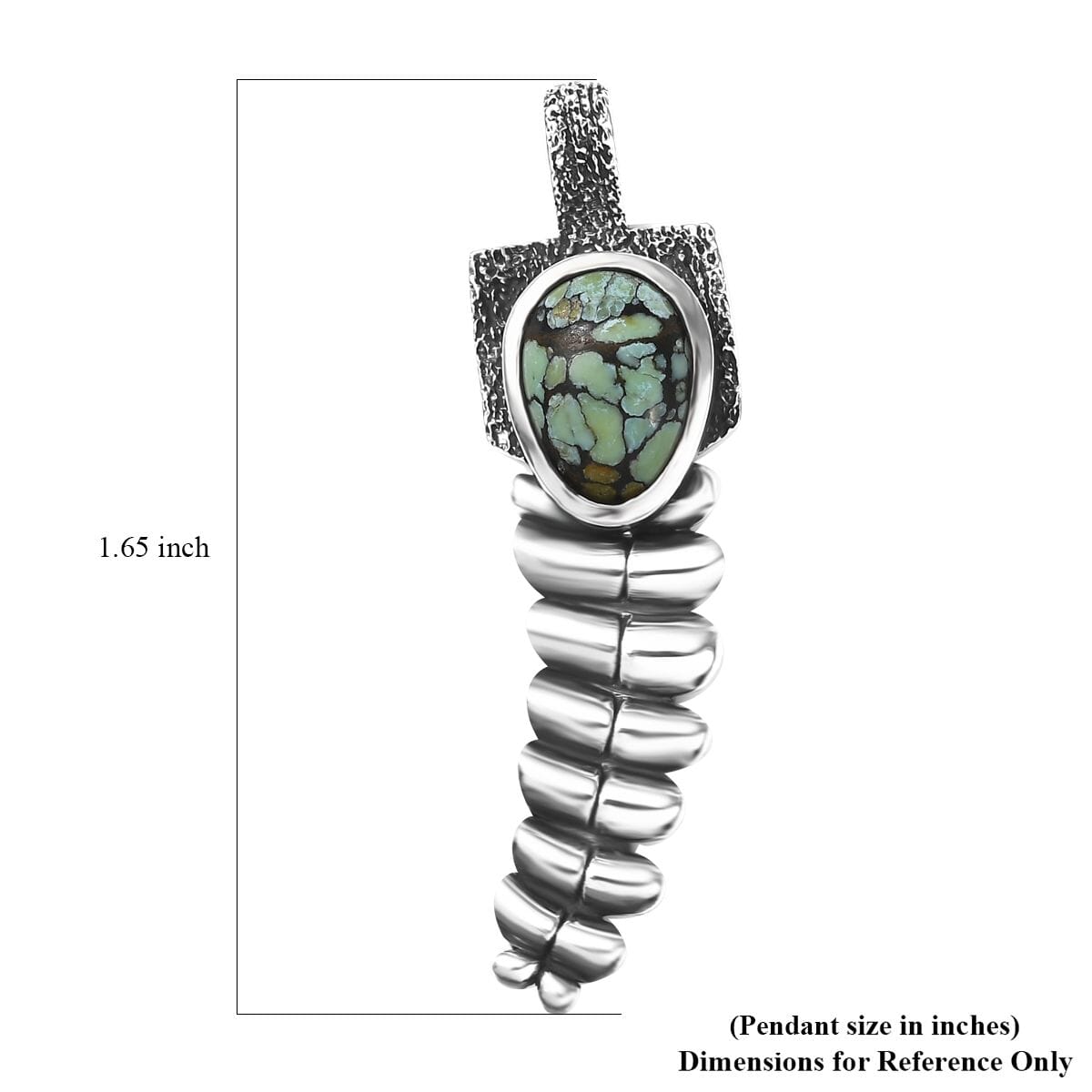 D’Joy Artisan Crafted Whispering Web Turquoise 2.60 ctw Rattlesnakes Pendant in Sterling Silver  image number 5
