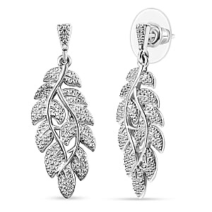 EverTrue White Diamond Accent Earrings in Platinum Bond