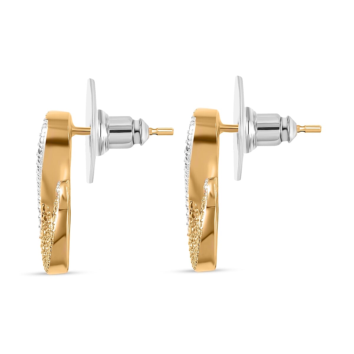 EverTrue Yellow Diamond (IR) Accent Fancy Earrings in 18K YG Plated and Platinum Bond image number 3
