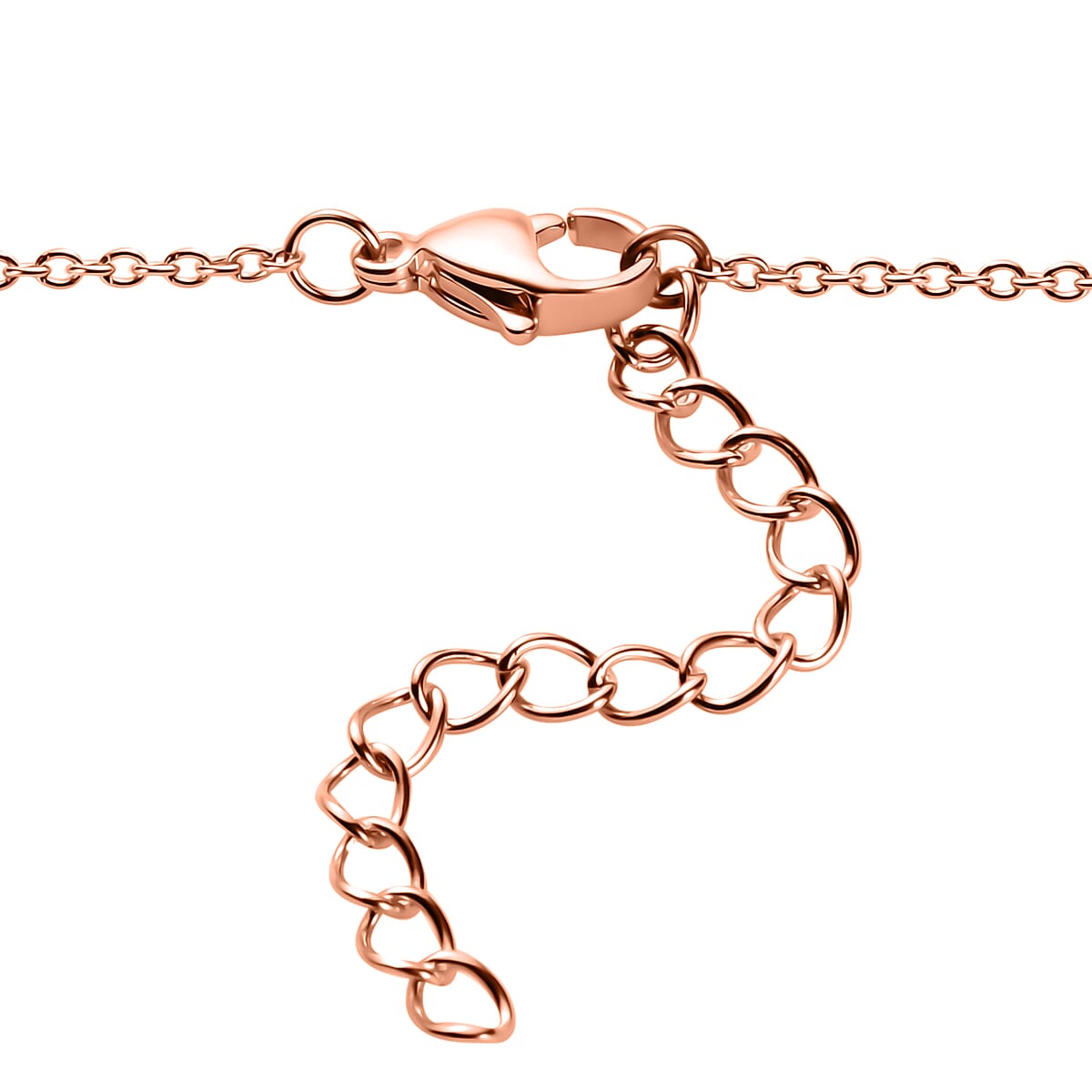 EverTrue Diamond Accent Leafs Necklace in 18K RG Plated and Platinum Bond 20 Inches image number 5