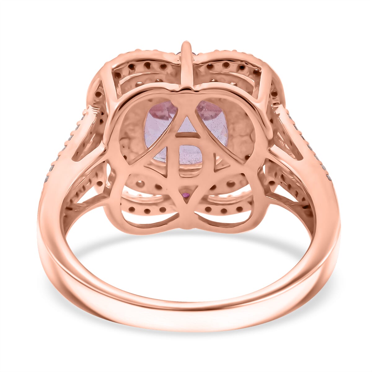 D'Joy Premium Martha Rocha Kunzite and Multi Gemstone 3.50 ctw Ring in 18K Vermeil Rose Gold Over Sterling Silver (Size 10.0) image number 4