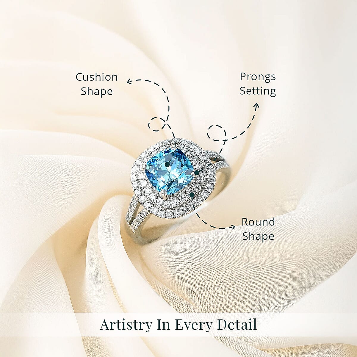 IGI Certified Luxuriant Lab Grown Blue Diamond IR VS and Lab Grown Diamond 2.00 ctw Ring in 950 Platinum (Size 6.0) 5.75 Grams image number 5