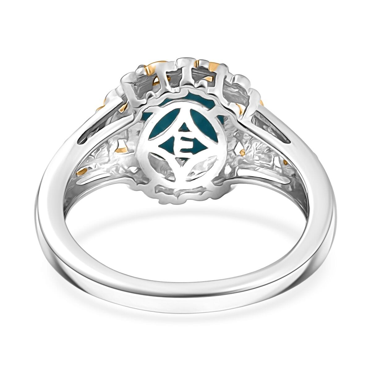 EverTrue Sleeping Beauty Turquoise 1.80 ctw Ring in 18K YG Plated and Platinum Bond (Size 10.0) image number 4