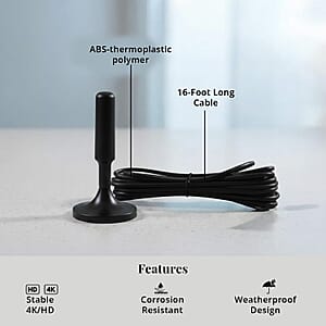 Livmore 4K Digital HDTV Antenna (Support - 4K 1080P VHF UHF TV Channels)