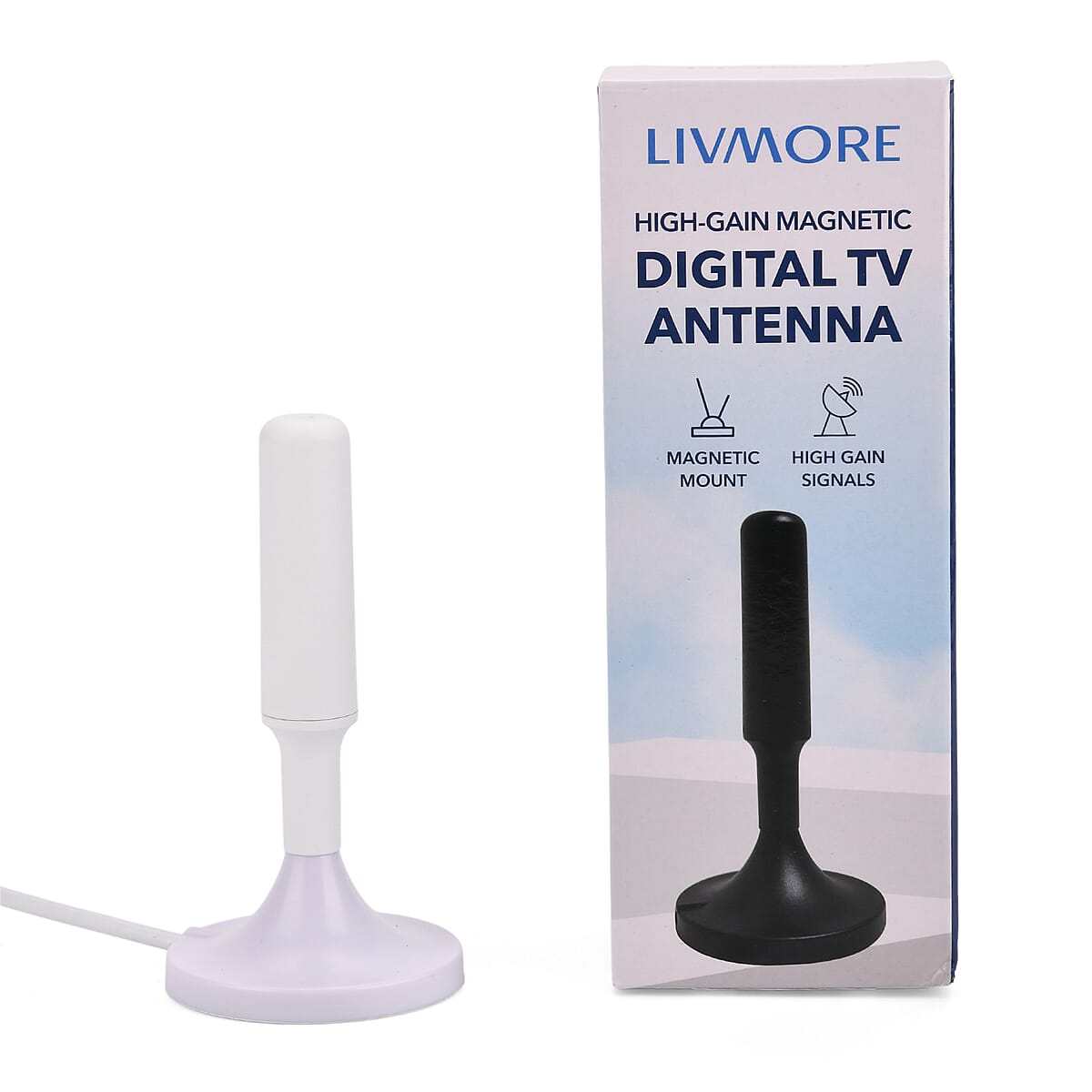 Livmore 4K Digital HDTV Antenna (Support - 4K 1080P VHF UHF TV Channels) image number 0