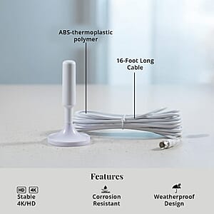 Livmore 4K Digital HDTV Antenna (Support - 4K 1080P VHF UHF TV Channels)