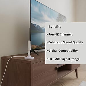 Livmore 4K Digital HDTV Antenna (Support - 4K 1080P VHF UHF TV Channels)