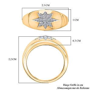 Lab Grown Diamond (SI GH) 0.15 ctw Ring in Vermeil YG Over Sterling Silver (Size 9)