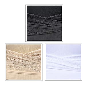 Cara Mia Set of 3 Criss Cross Bras (Black, Black, White) - Small