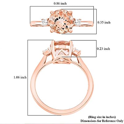 Certified & Appraised Luxoro 14K Rose Gold AAA Marropino Morganite, Diamond (I2) Ring (Size 5.0) 1.80 ctw