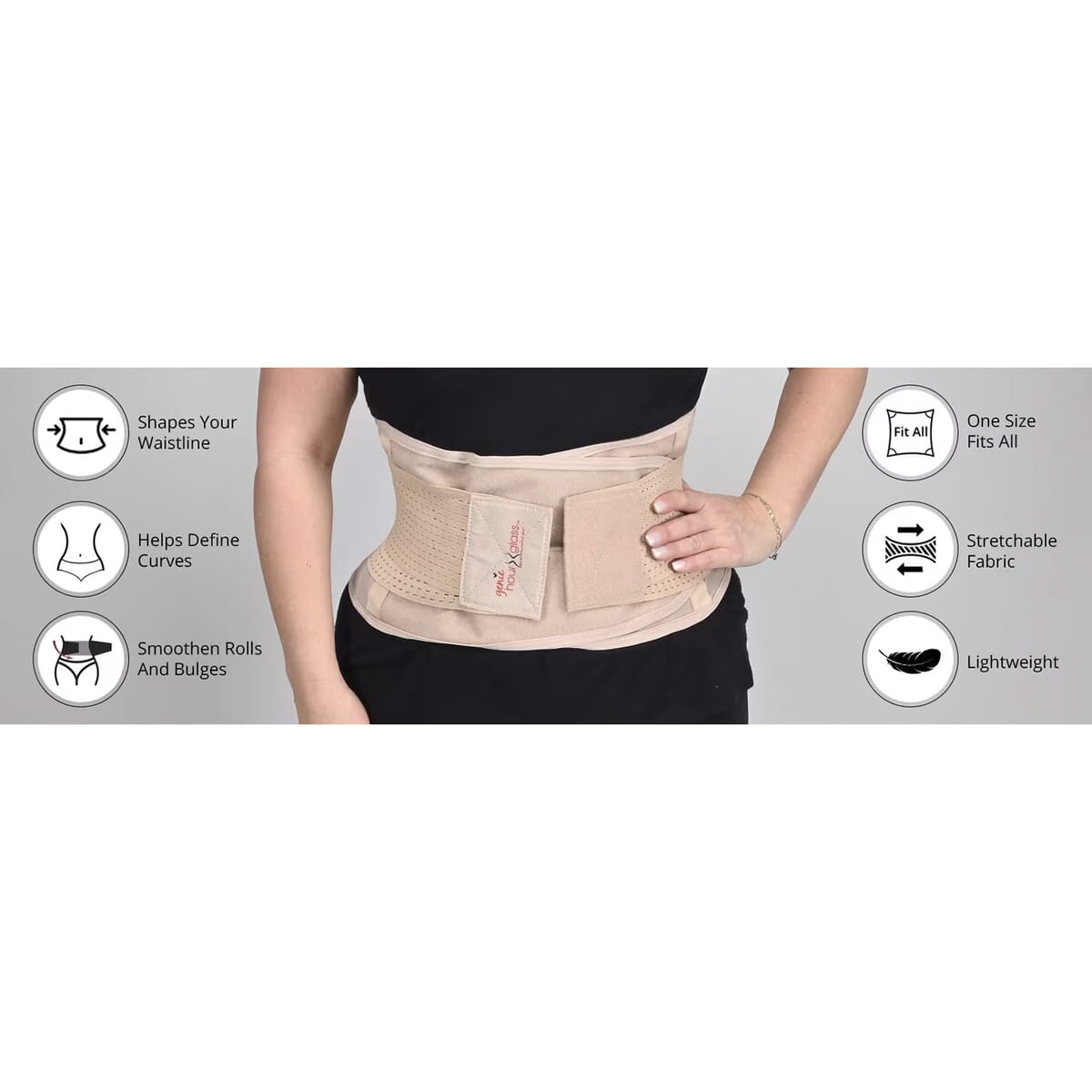 GENIE Hourglass Waist Training and Posture Belt (Nude) - 3X/4X (Ships in 5-7 Business Days)  image number 5