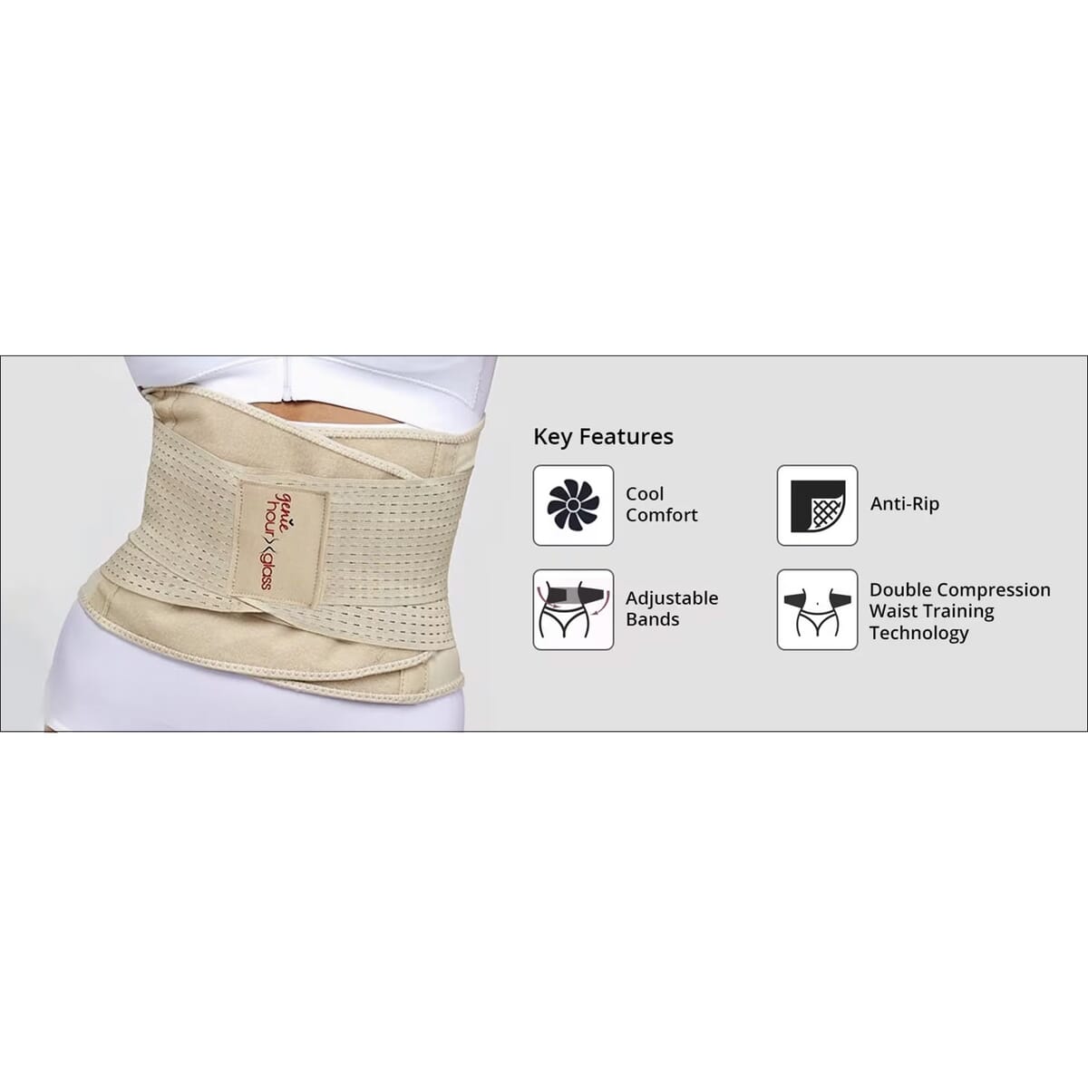 GENIE Hourglass Waist Training and Posture Belt (Nude) - 3X/4X (Ships in 5-7 Business Days)  image number 8