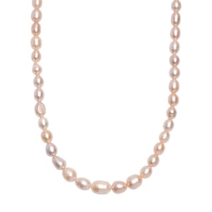 D'Joy Peach Freshwater Pearl Necklace in 18K Vermeil Yellow Gold Over Sterling Silver 18 Inches