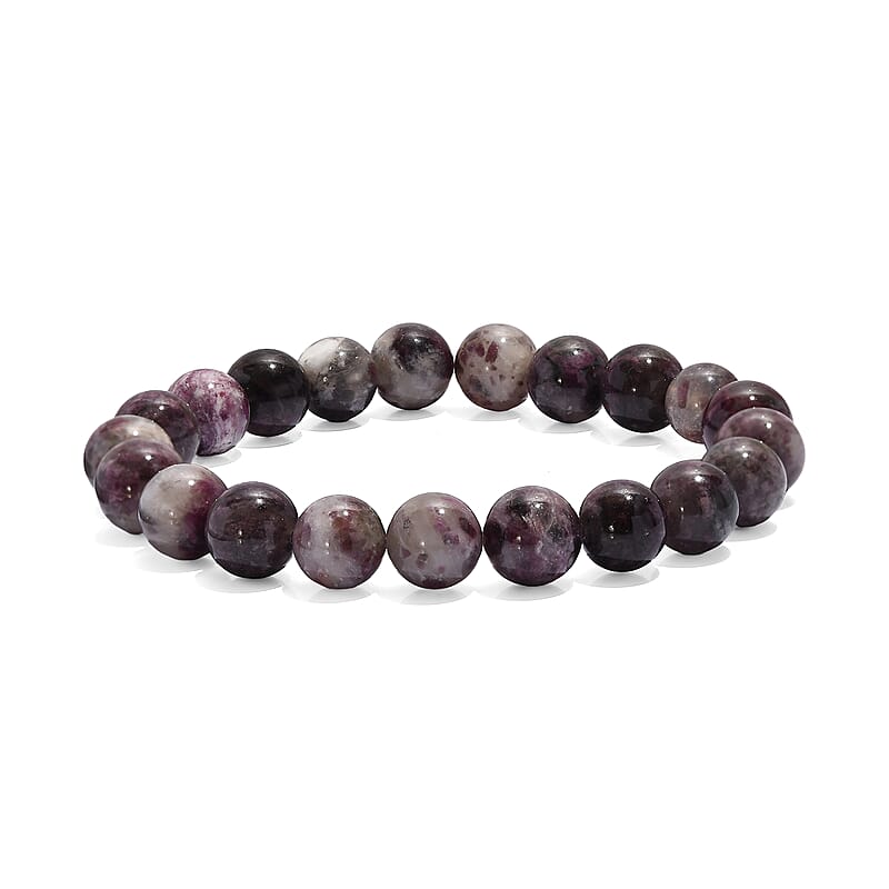 Premium Pink Tourmaline 150.00 ctw Beaded Stretch Bracelet