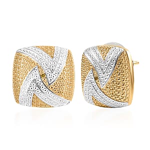 EverTrue Yellow Diamond (IR) Accent Fancy Earrings in 18K YG Plated and Platinum Bond