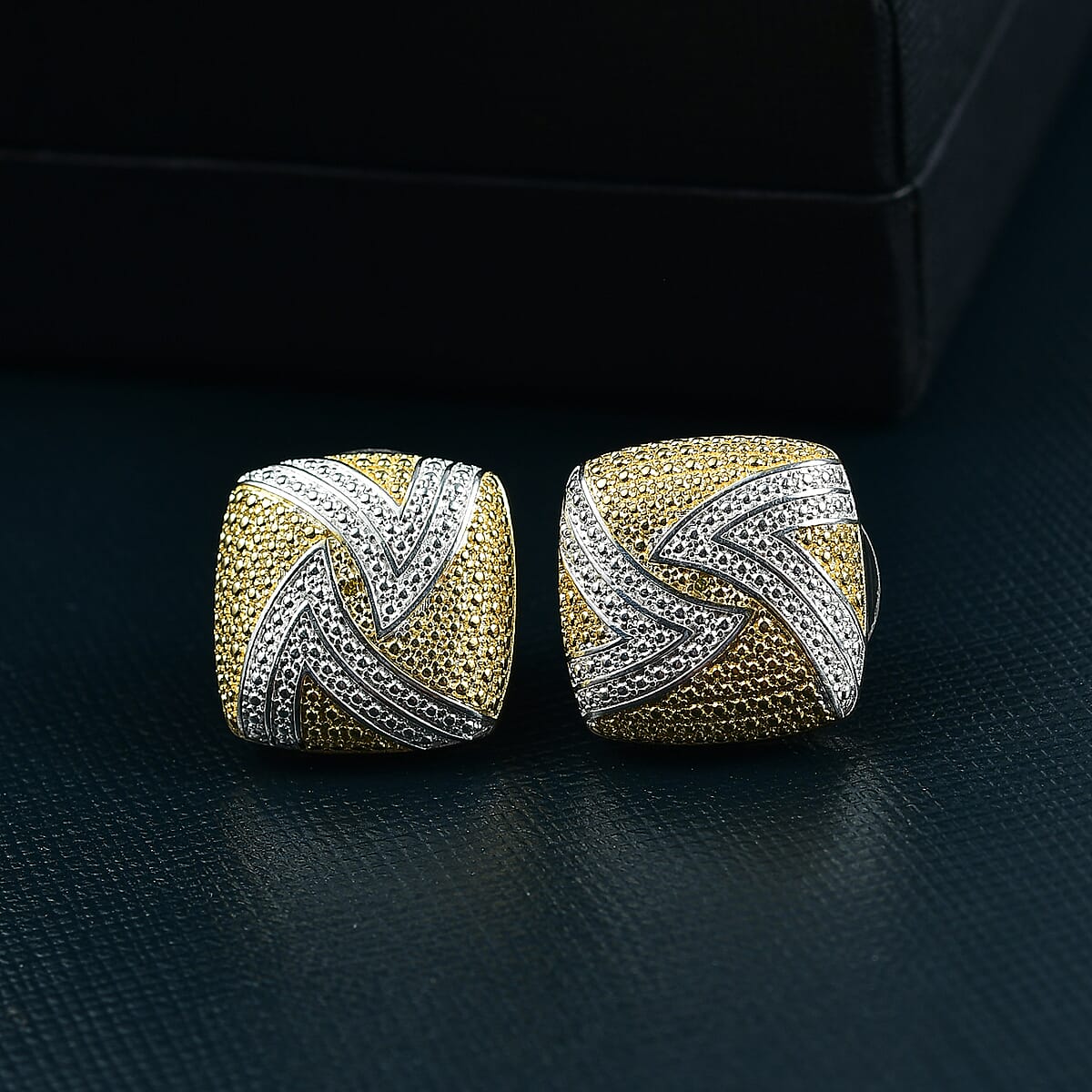 EverTrue Yellow Diamond (IR) Accent Fancy Earrings in 18K YG Plated and Platinum Bond image number 1