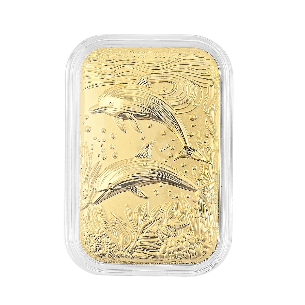 24K Yellow Gold Dolphin Emboss Sheet 10mg image number 0