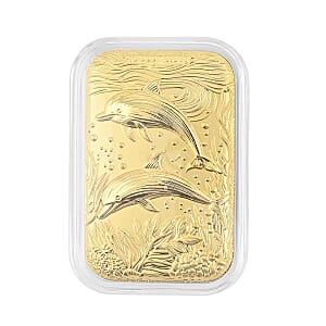 24K Yellow Gold Dolphin Emboss Sheet 10mg