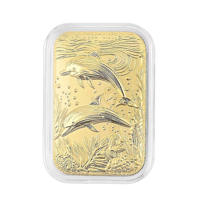 24K Yellow Gold Dolphin Emboss Sheet 10mg