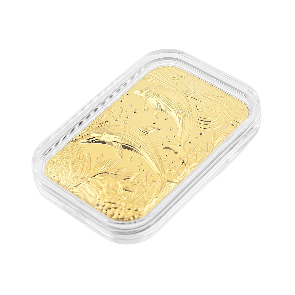 24K Yellow Gold Dolphin Emboss Sheet 10mg image number 1