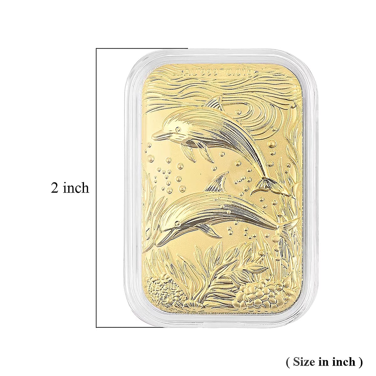 24K Yellow Gold Dolphin Emboss Sheet 10mg image number 5