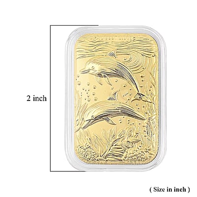 24K Yellow Gold Dolphin Emboss Sheet 10mg