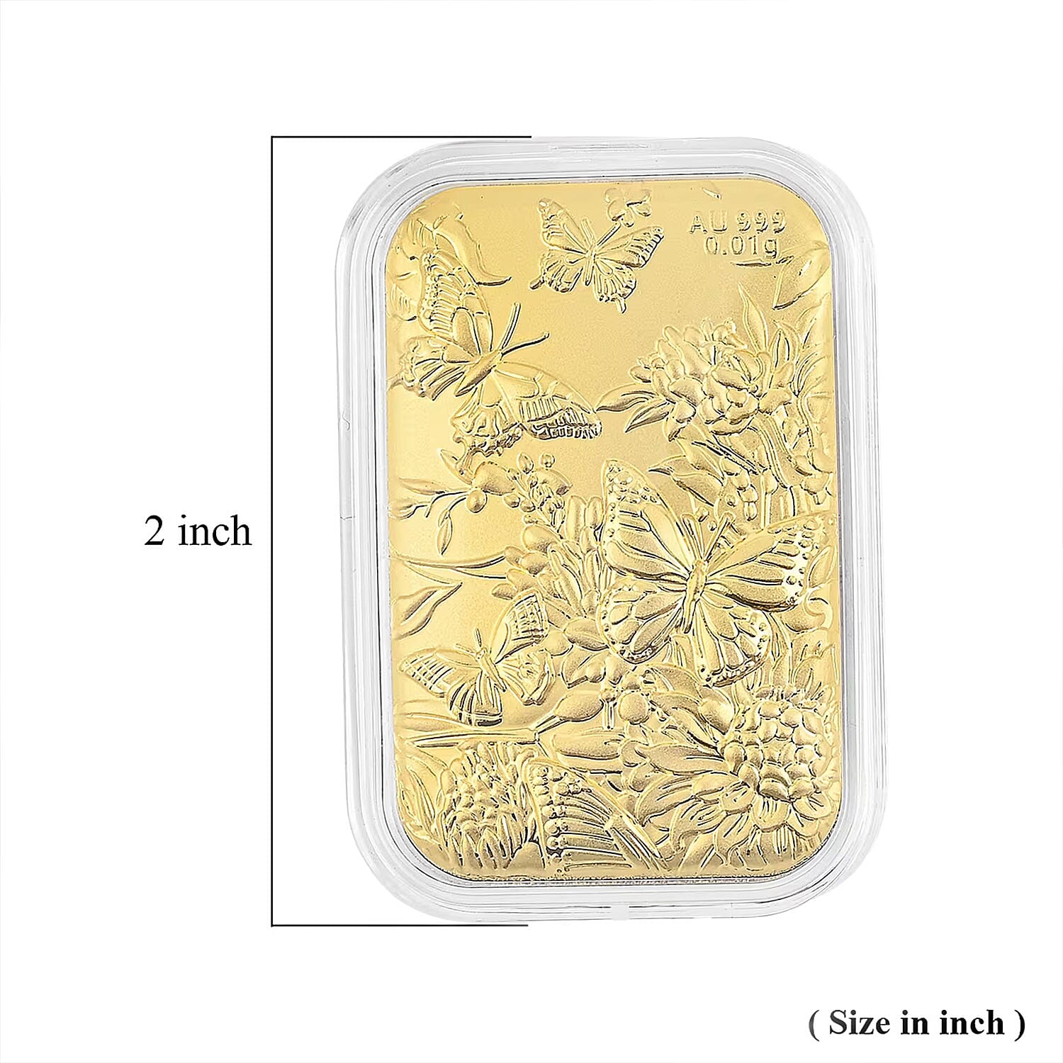 24K Yellow Gold Butterfly Emboss Sheet 10mg