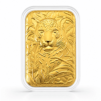 24K Gold Regal Tiger – Symbol of Strength & Courage Embossed Sheet 31x45.5mm 10mg - Product card gallery slide 1 (10178138341689)