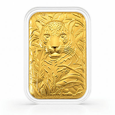 24K Gold Regal Tiger – Symbol of Strength & Courage Embossed Sheet 31x45.5mm 10mg - Product card gallery slide 1 (10178138341689)